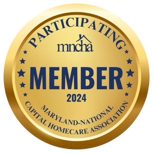 A gold medal that says participating member 2 0 2 4